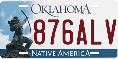 OK license plate 876ALV