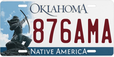 OK license plate 876AMA