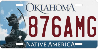 OK license plate 876AMG