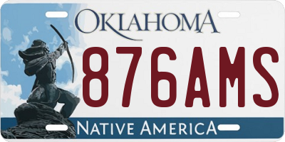 OK license plate 876AMS