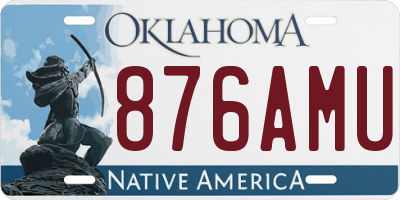 OK license plate 876AMU