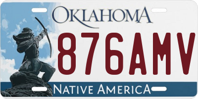 OK license plate 876AMV