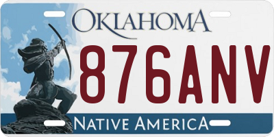 OK license plate 876ANV