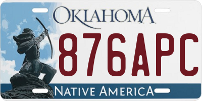 OK license plate 876APC