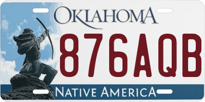 OK license plate 876AQB