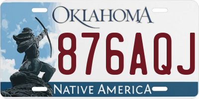OK license plate 876AQJ