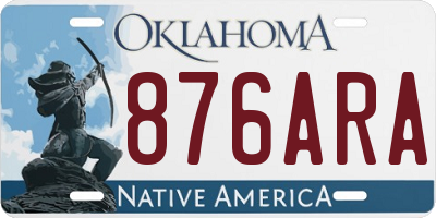 OK license plate 876ARA