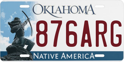 OK license plate 876ARG