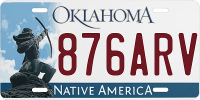 OK license plate 876ARV