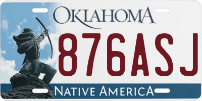 OK license plate 876ASJ