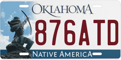 OK license plate 876ATD