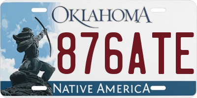 OK license plate 876ATE