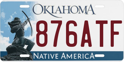 OK license plate 876ATF