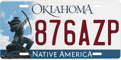 OK license plate 876AZP