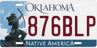OK license plate 876BLP