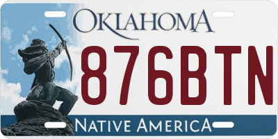 OK license plate 876BTN