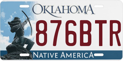 OK license plate 876BTR
