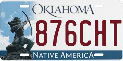 OK license plate 876CHT