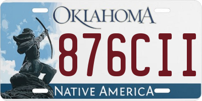 OK license plate 876CII
