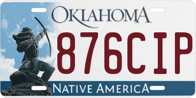 OK license plate 876CIP