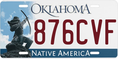 OK license plate 876CVF