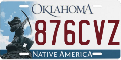 OK license plate 876CVZ