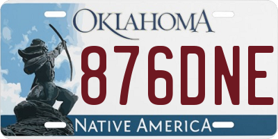 OK license plate 876DNE