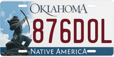 OK license plate 876DOL
