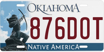 OK license plate 876DOT