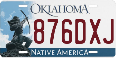 OK license plate 876DXJ