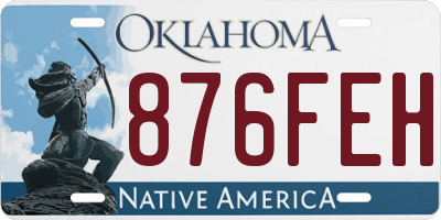 OK license plate 876FEH