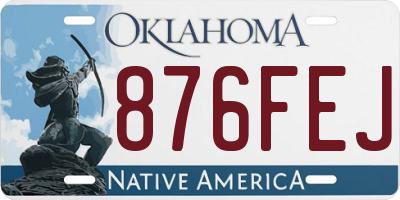 OK license plate 876FEJ