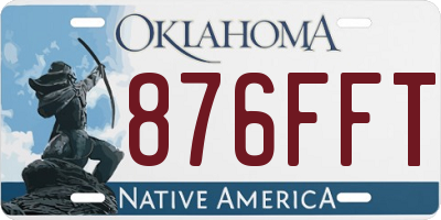 OK license plate 876FFT