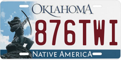 OK license plate 876TWI