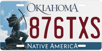OK license plate 876TXS