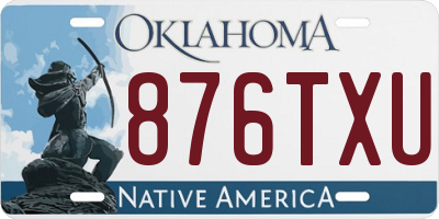OK license plate 876TXU
