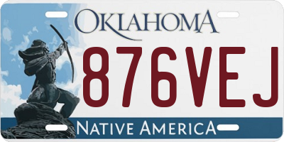 OK license plate 876VEJ