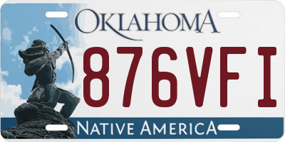 OK license plate 876VFI