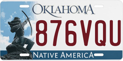 OK license plate 876VQU