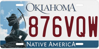 OK license plate 876VQW