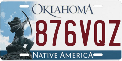 OK license plate 876VQZ
