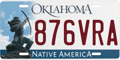 OK license plate 876VRA