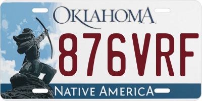 OK license plate 876VRF