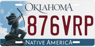 OK license plate 876VRP