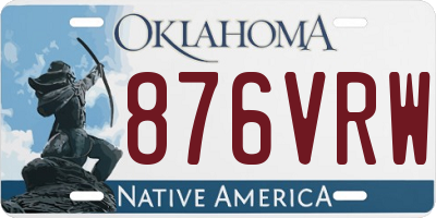 OK license plate 876VRW