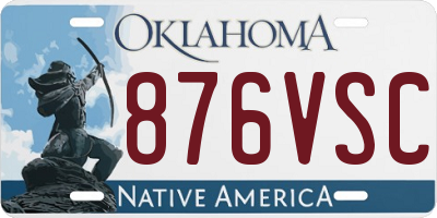 OK license plate 876VSC