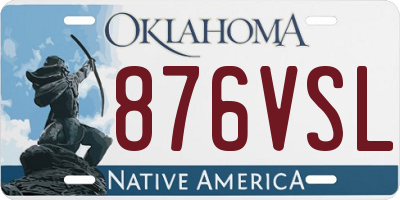 OK license plate 876VSL