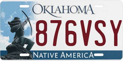 OK license plate 876VSY
