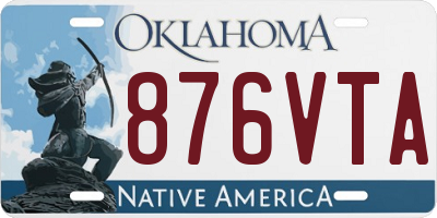 OK license plate 876VTA