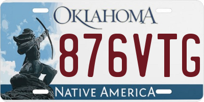 OK license plate 876VTG